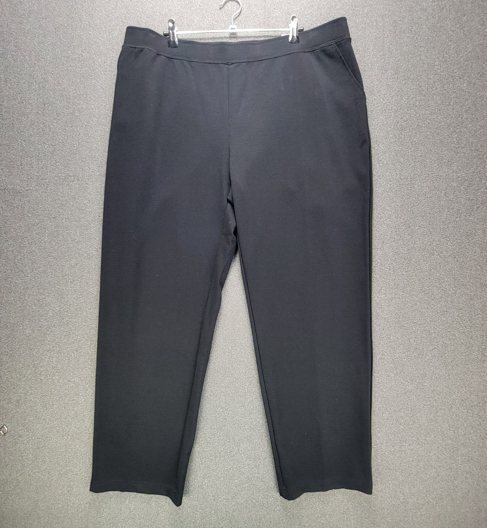 Chicos Weekend Size 3 Short XL Black Apparel Mixer Pant